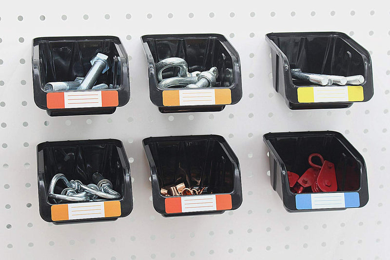 [Australia - AusPower] - Pegboard Bins Kit 12 PACK Black Pegboard Parts Storage Tool Peg Borad Workbench Bins Organize Hardware,Attachments,Accessories (12 Pack) 