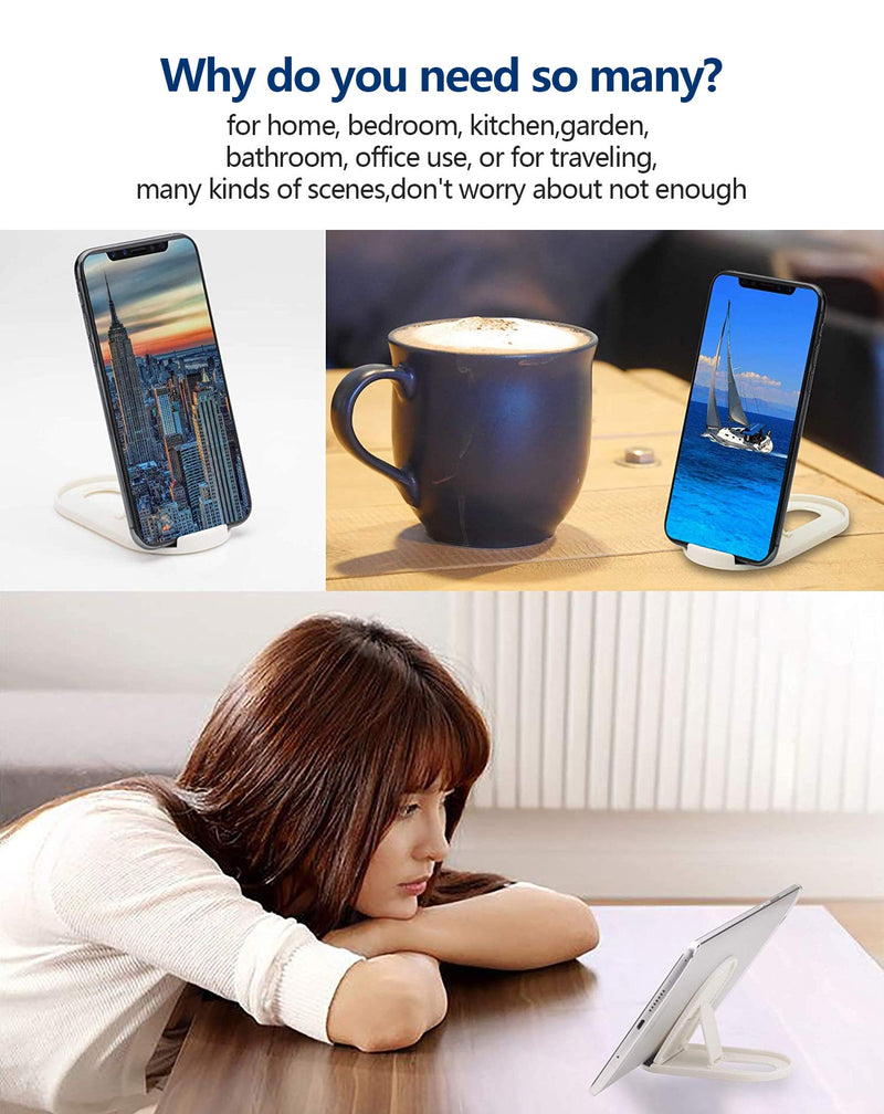 [Australia - AusPower] - Cell Phone Stand, 6pack Portable Foldable Desktop Cell Phone Holder Adjustable Universal Multi-Angle Cradle for Desk Tablet iPad Mini iPhone X/8/7 Plus/7/6s/6 Samsung Galaxy, Black, White, Blue 
