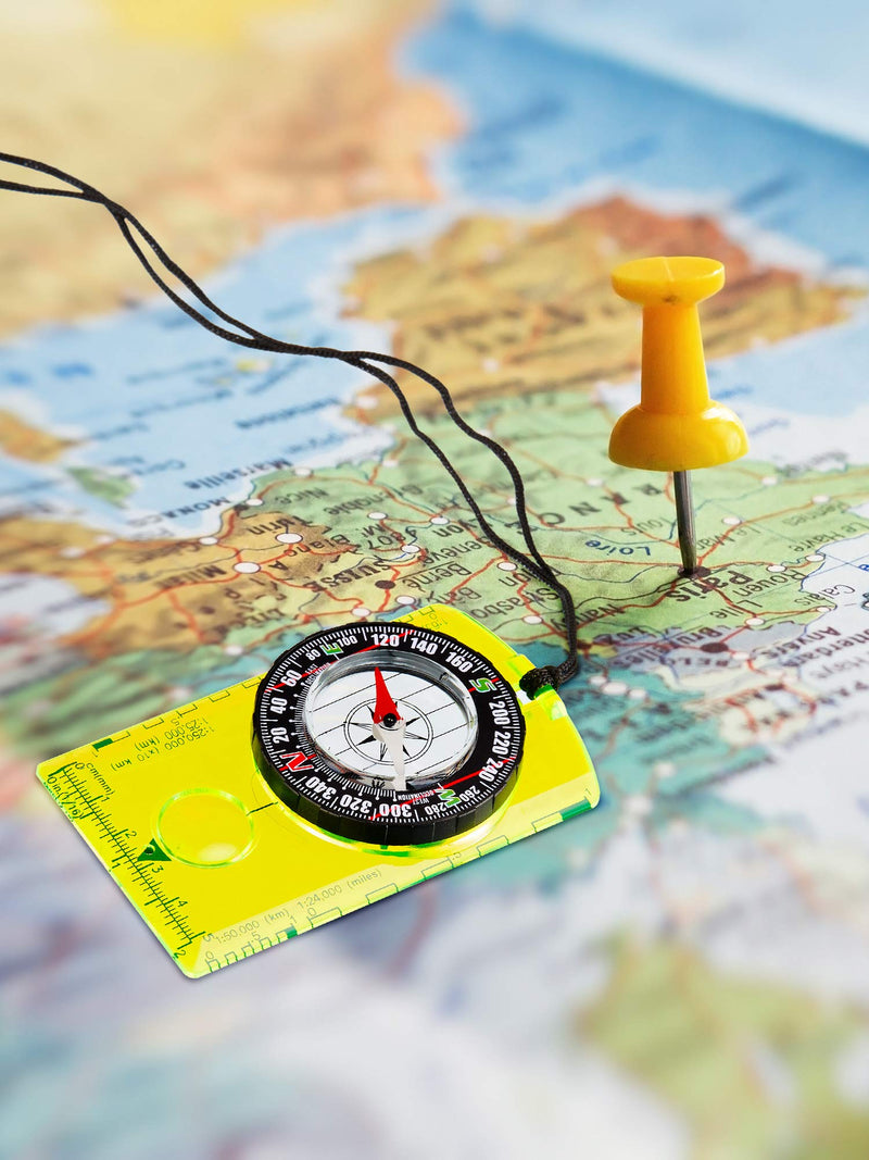 [Australia - AusPower] - Gejoy 6 Pieces Hiking Backpacking Compass Navigation Backpacking Compass Orienteering Hiking Compass Map Reading Compass for Boy Scout Kids Outdoor Camping Style 1 