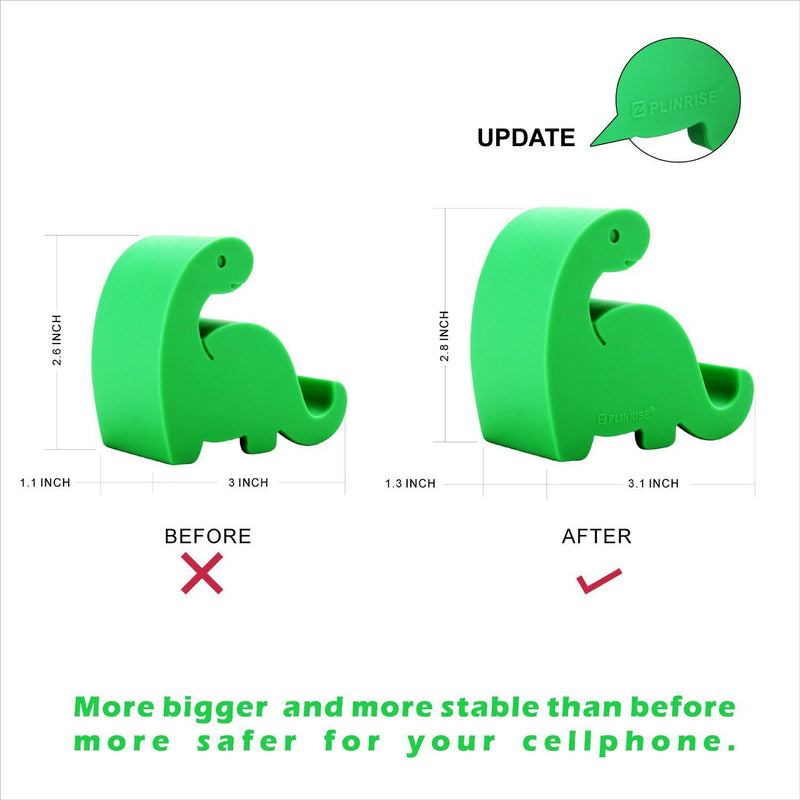 [Australia - AusPower] - Plinrise Animal Desk Phone Stand, Update Dinosaur Silicone Office Phone Holder, Creative Phone Tablet Stand Mounts, Size:1.3" X 3.1" X 2.8"(Green) Green 