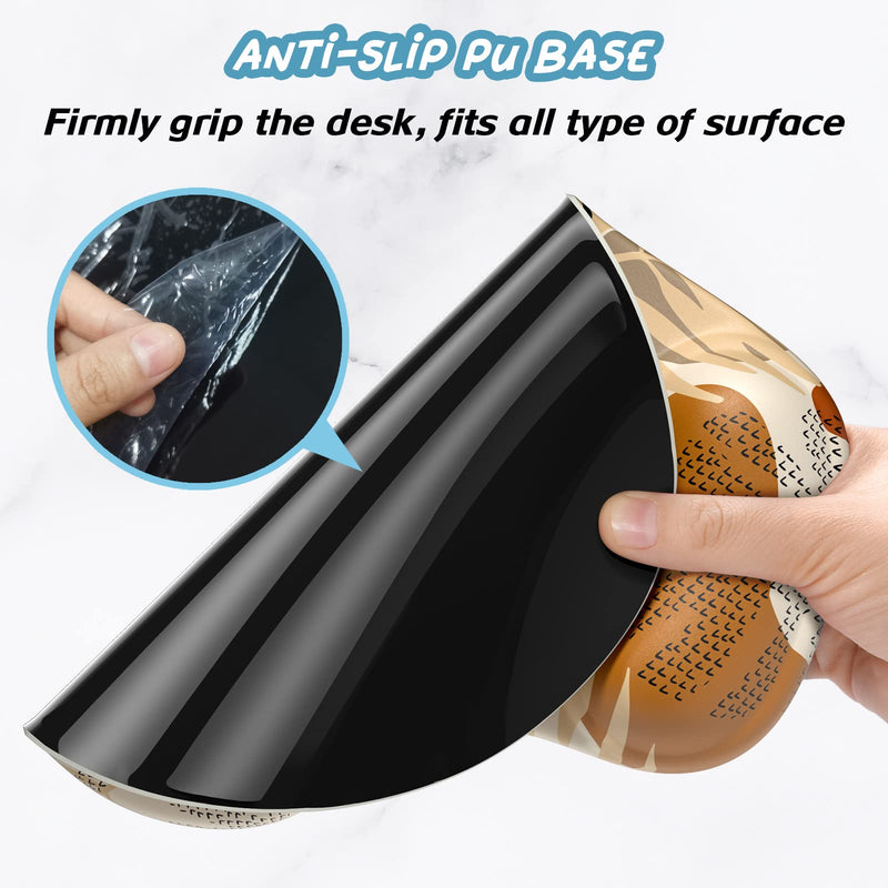 [Australia - AusPower] - Hsurbtra Ergonomic Mouse Pad with Wrist Rest Support, Gel Mouse Pads with Non-Slip PU Base, Pain Relief Memory Foam Mousepad, Cute Mouse Pad for Laptop PC, Office Supplies Decro, Brown Brown-12 
