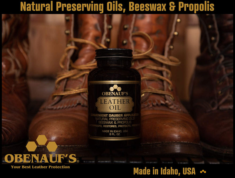 [Australia - AusPower] - Obenauf's Leather Oil Conditions Restores Preserves Dry Leather (8oz with Applicator) 8 Fluid-oz 