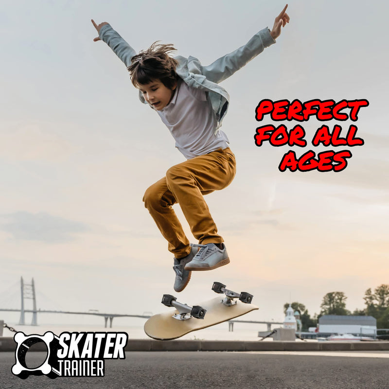 [Australia - AusPower] - Skater Trainers Skateboarding Accessories - Learn Skate Tricks Faster and Safer. Works on Any Skateboard and Anyone- Beginner Kids, Teens, Adults, Boys and Girls -.Ollie, Kickflip, and More Black 