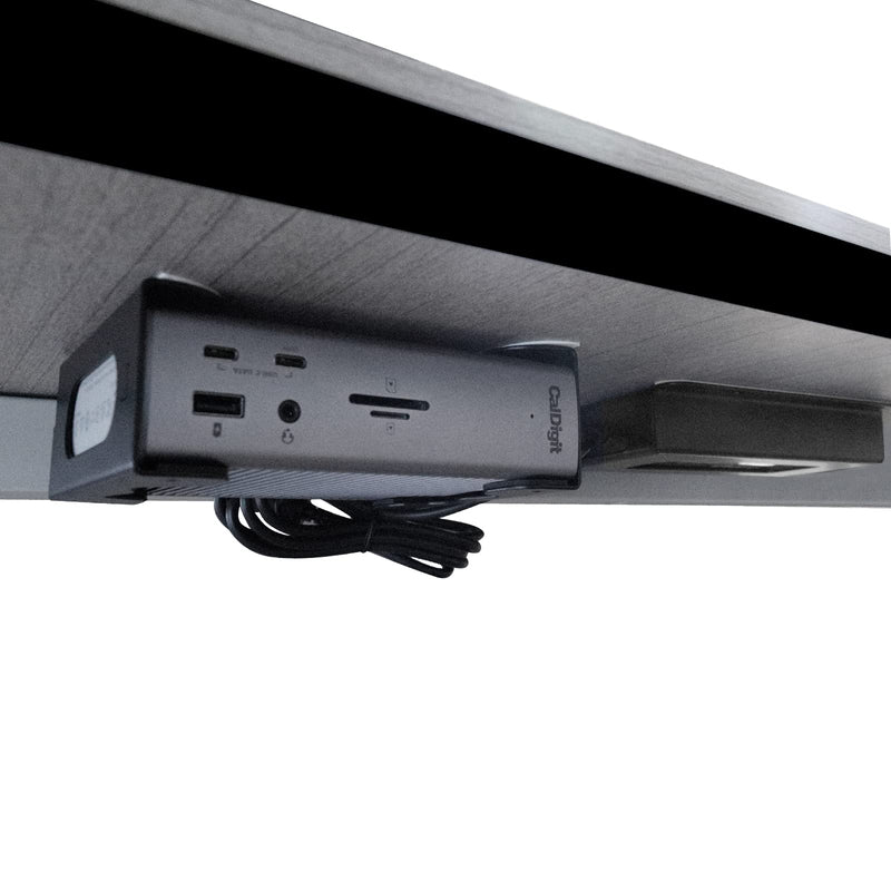 [Australia - AusPower] - Under Desk Holder for Thunderbolt 4 Dock/Thunderbolt 3 Dock and Power Cable, Under Desk Iron Storage Rack for TS4 / TS3 Plus, No Drill, Easy Install with All Hardware Included 