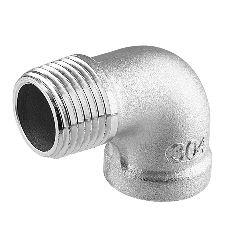 [Australia - AusPower] - Bonsicoky 304 Stainless Steel 90 Degree Elbow, 1/2" NPT Male x 1/2" NPT Female Street Pipe Fittings 1Pcs 