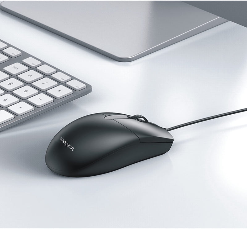 [Australia - AusPower] - Leegicst Wired Optical Computer Mouse - M102 3-Button USB Corded Computer Mice for Computers laptops Chromebook MacBook PC Computer (Black) Black 