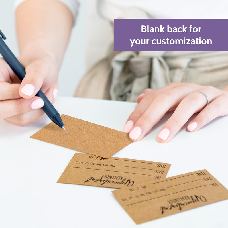 [Australia - AusPower] - 200 Appointment Reminder Cards - Kraft Style for Business, Hair Salon, Dental Office, Massage Therapist, Grooming, Hairdresser, Medical Doctors and More - Bulk Pack of Your Next Appointment Cards … 200 