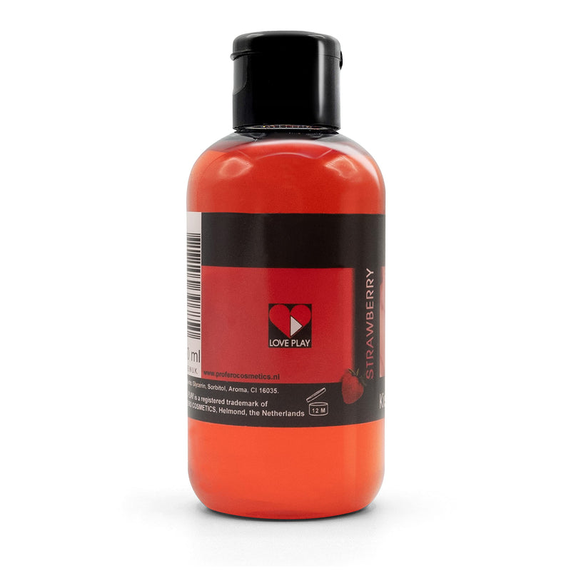 [Australia - AusPower] - LOVE PLAY Flavored Body Oil - Edible Body Oil for Men, Women and Couples - Vegan Kissable Oils (Strawberry) strawberry 