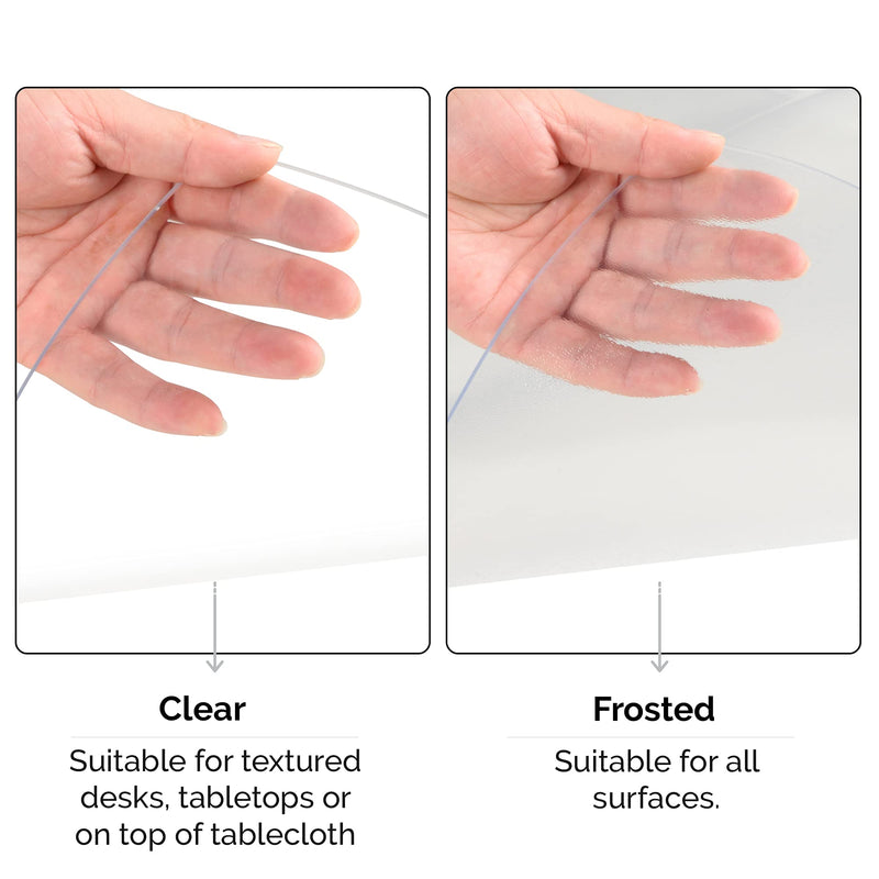 [Australia - AusPower] - Clear Desk Mat on top of desks - 24 x 14 inches - Clear Transparent Plastic Desk Protector - Desk Writing Mat for Office and Home 24x14 