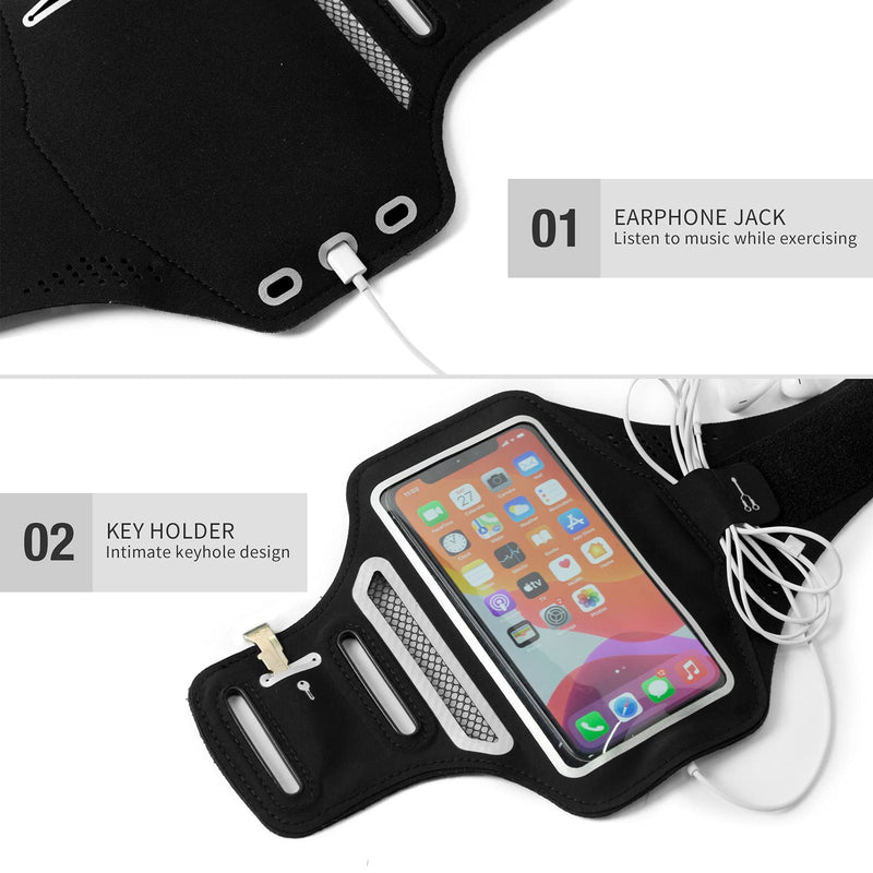 [Australia - AusPower] - FUN LAVIE Sports Armband Cell Phone Waterproof Arm Case Holder for Running Fitness Adjustable Strap 