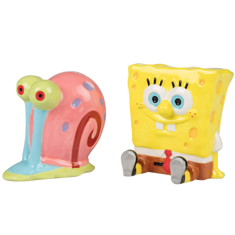 [Australia - AusPower] - SpongeBob SquarePants Salt & Pepper Shaker Set - SpongeBob and Gary Figure Designs - Ceramic 