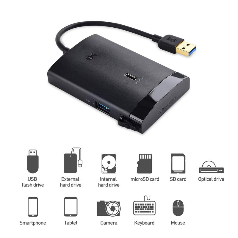 [Australia - AusPower] - Cable Matters 10Gbps USB 3.1 Gen 2 Multiport USB Hub with USB to SATA, USB C, and UHS-II Memory Card Reader 