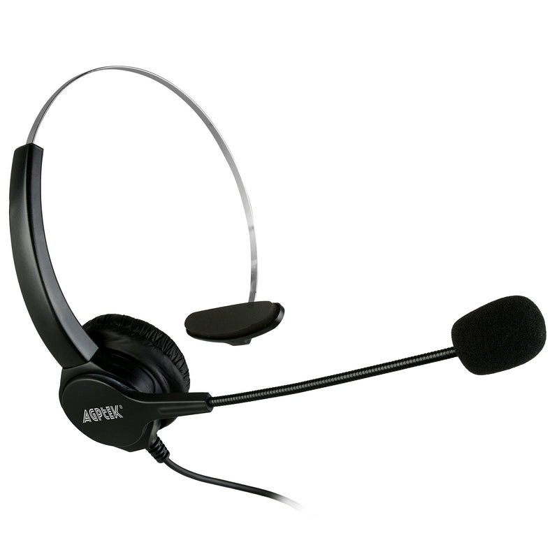 [Australia - AusPower] - AGPtEK® Hands-Free Call Center Noise Cancelling Corded Monaural Headset Headphone with Mic Mircrophone - Cord with USB Plug, Volume Control 