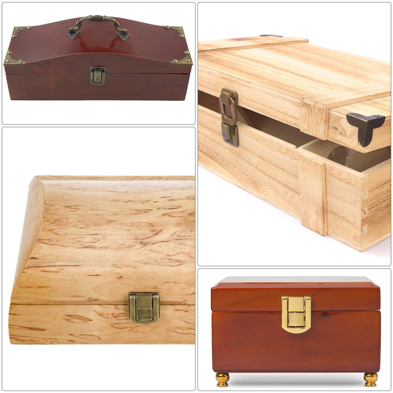 [Australia - AusPower] - uxcell 2Pcs Toggle Catch Lock, 1.89" x 1.26" (LxW) Iron Hasp Lock Latch Clasp for Jewelry Box Wooden Case Toolbox, Bronze 1.89" x 1.26" 