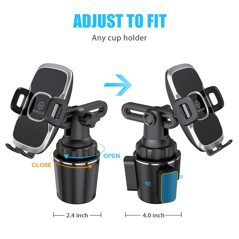 [Australia - AusPower] - Cup Phone Holder, WixGear Car Cup Holder Phone Mount for Car with Adjustable Automobile Cup Holder Smart Phone Cradle Car Mount 