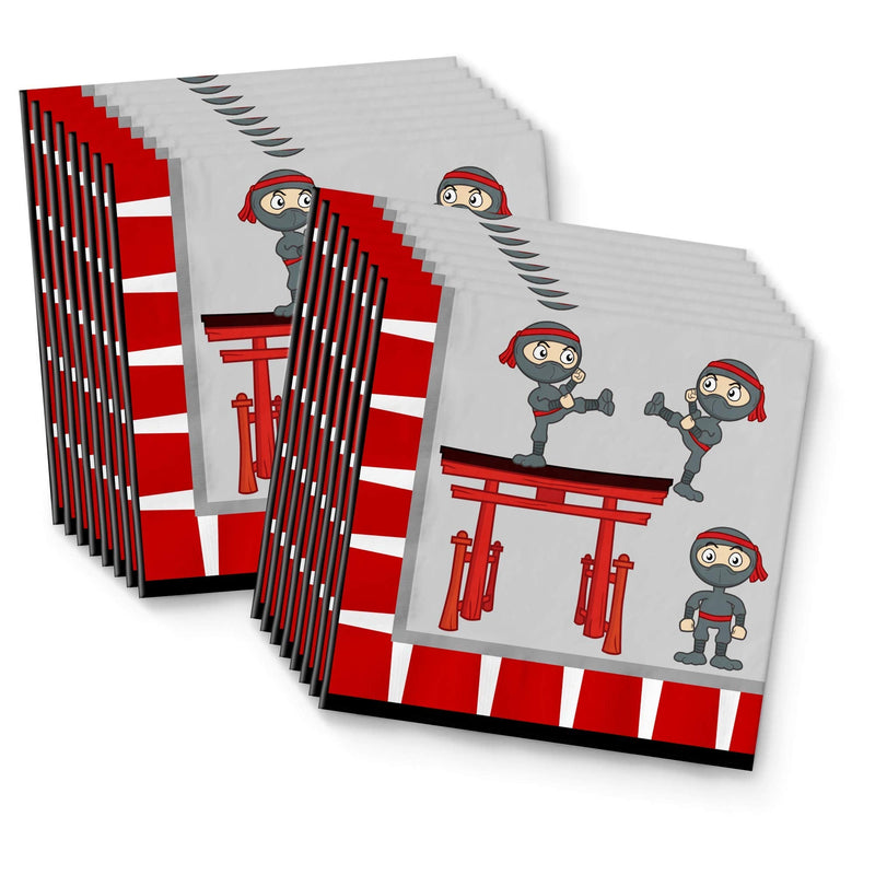 [Australia - AusPower] - Ninja Warrior Birthday Party Supplies Set Plates Napkins Cups Tableware Kit for 16 