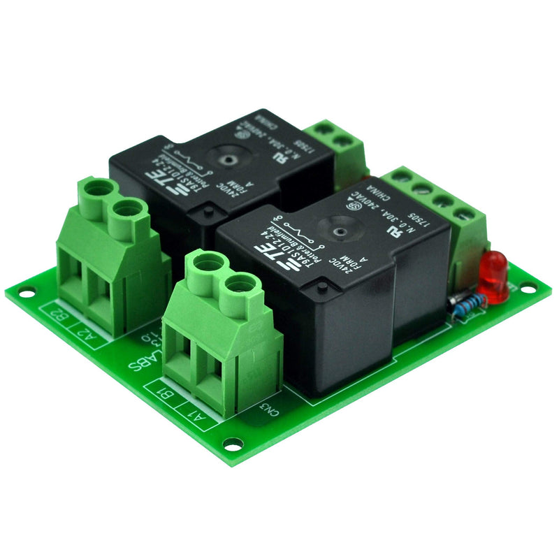 [Australia - AusPower] - CZH-Labs 24V Passive 2 SPST-NO 30Amp Power Relay Module Board. 