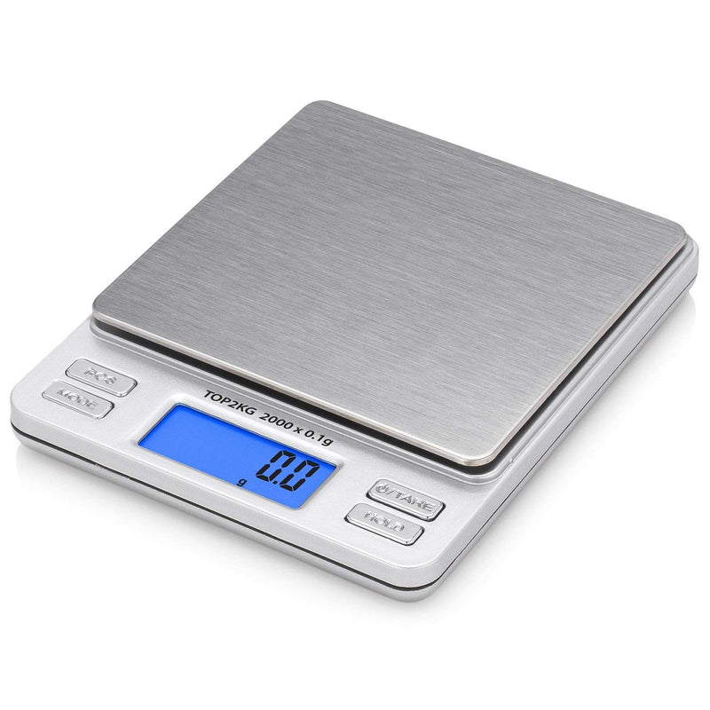 [Australia - AusPower] - Smart Weigh Digital Pro Pocket Scale 2000g x 0.1gram,Jewelry Scale, Coffee Scale, Food Scale with Tare, Hold and Counting Function ,Back-Lit LCD Display 