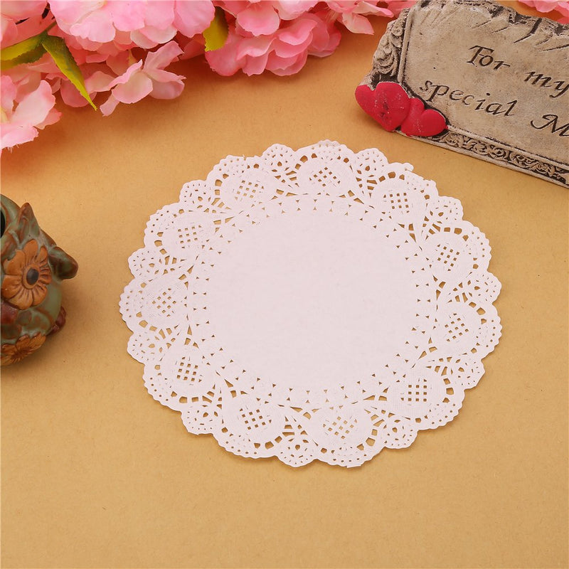 [Australia - AusPower] - DECORA 12.5 Inch Round White Paper Lace Doilies for Wedding Table Decorations 100pcs Am042 