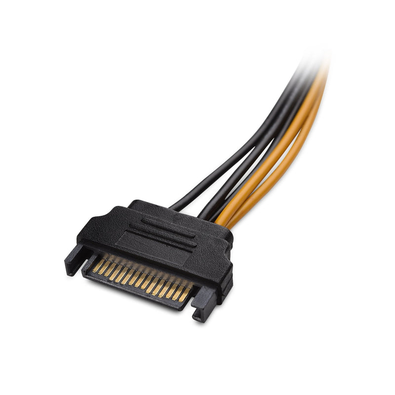 [Australia - AusPower] - Cable Matters 2-Pack 6 Pin to SATA Power Cable (SATA to 6 Pin PCIe) - 8 Inches 