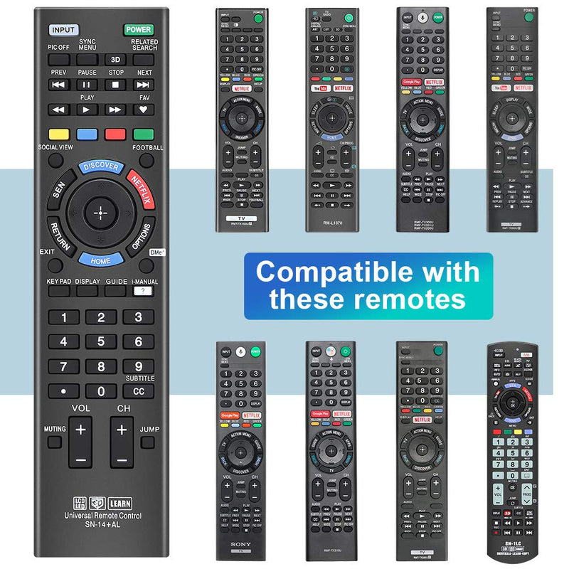 [Australia - AusPower] - Universal Remote Control for Sony TV Remote All Sony 4K Ultra HD Smart LED HDTV Smart bravia TVs with Netflix Buttons(SN-14+AL) 