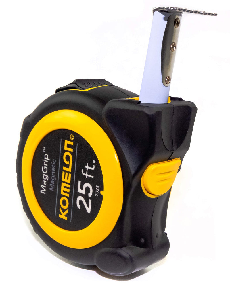 [Australia - AusPower] - Komelon 7325; 25' x 1" Magnetic MagGrip Tape Measure, Yellow/Black 