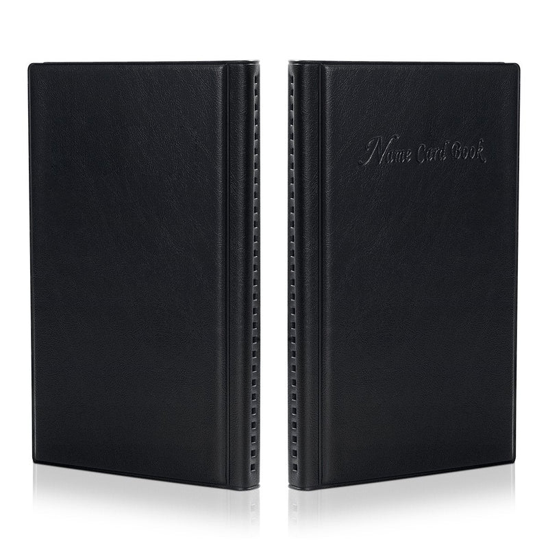 [Australia - AusPower] - Business Card Holder Organizer Book - PU Leather, 2 Pack Total for 600 Business Cards Card Holder Book 