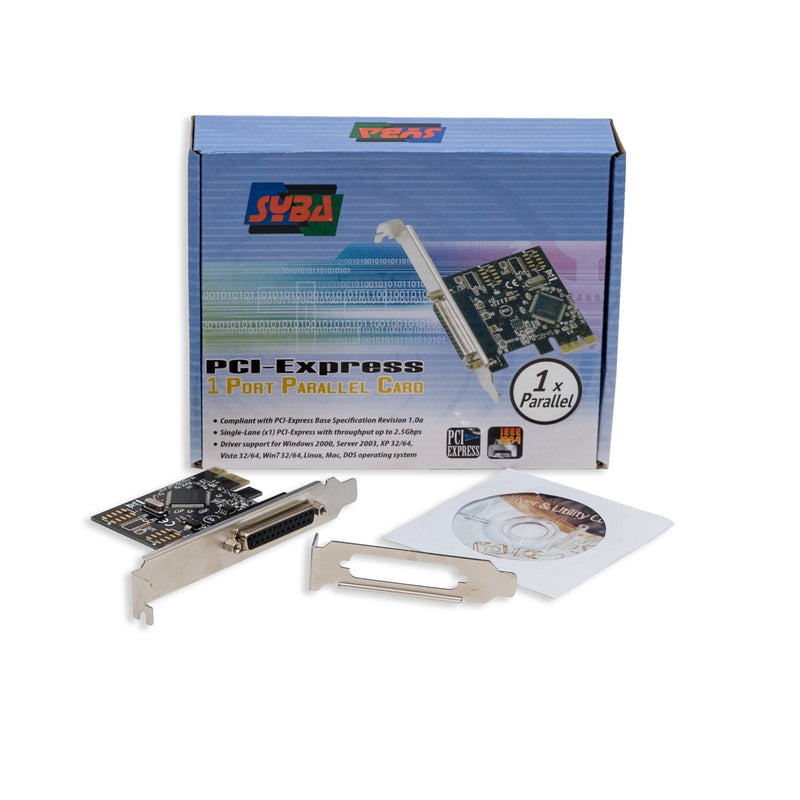 [Australia - AusPower] - SYBA PCI-Express PCIe Card 1x Parallel Port DB-25 IEEE 1284 Printer Port MCS9900 Chipset SD-PEX10005 