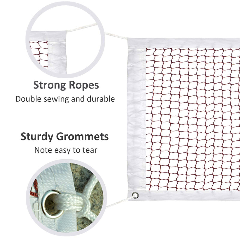 [Australia - AusPower] - Glodwheat Badminton Net Sports Outdoor Indoor Fitness Badminton Pickleball Replacement Net for Backyard Beach Garden Schoolyard (20 FT x 2.5 FT) 