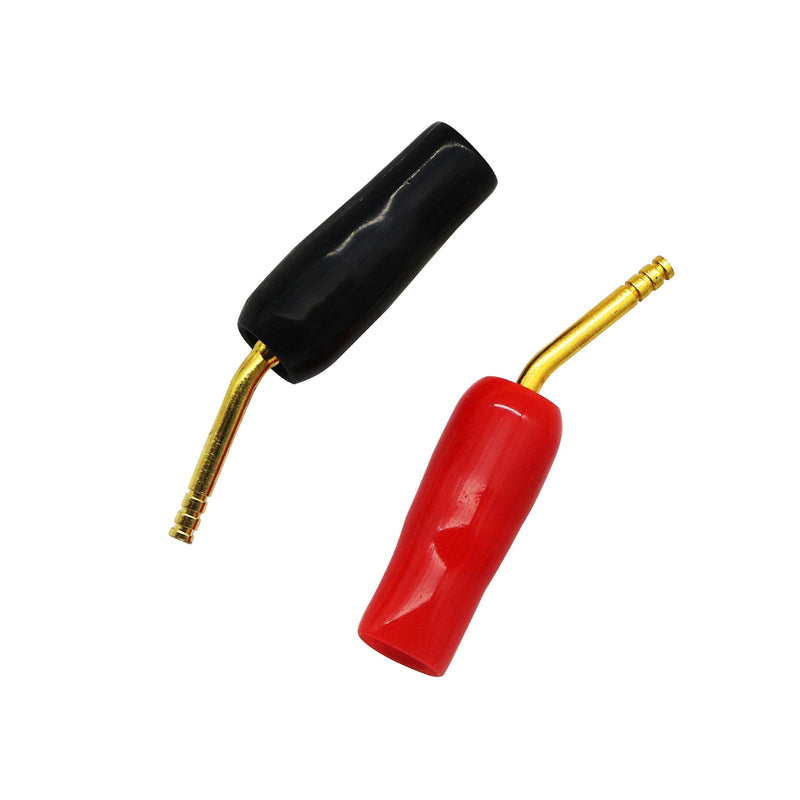 [Australia - AusPower] - CERRXIAN Gold Plated 2mm Banana Plug Screw Type Audio Speaker Cable Connector Adapter(Black & Red,10-Pack) 