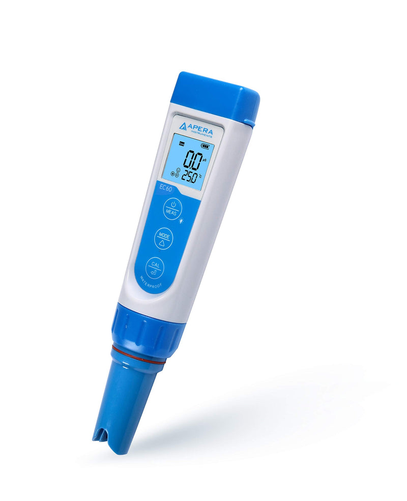 [Australia - AusPower] - Apera Instruments, LLC-AI314 Premium Series EC60 Waterproof Conductivity Pocket Tester Kit, ±1% F.S Accuracy, Easy Switch of EC/TDS/Salinity, Replaceable Probe 
