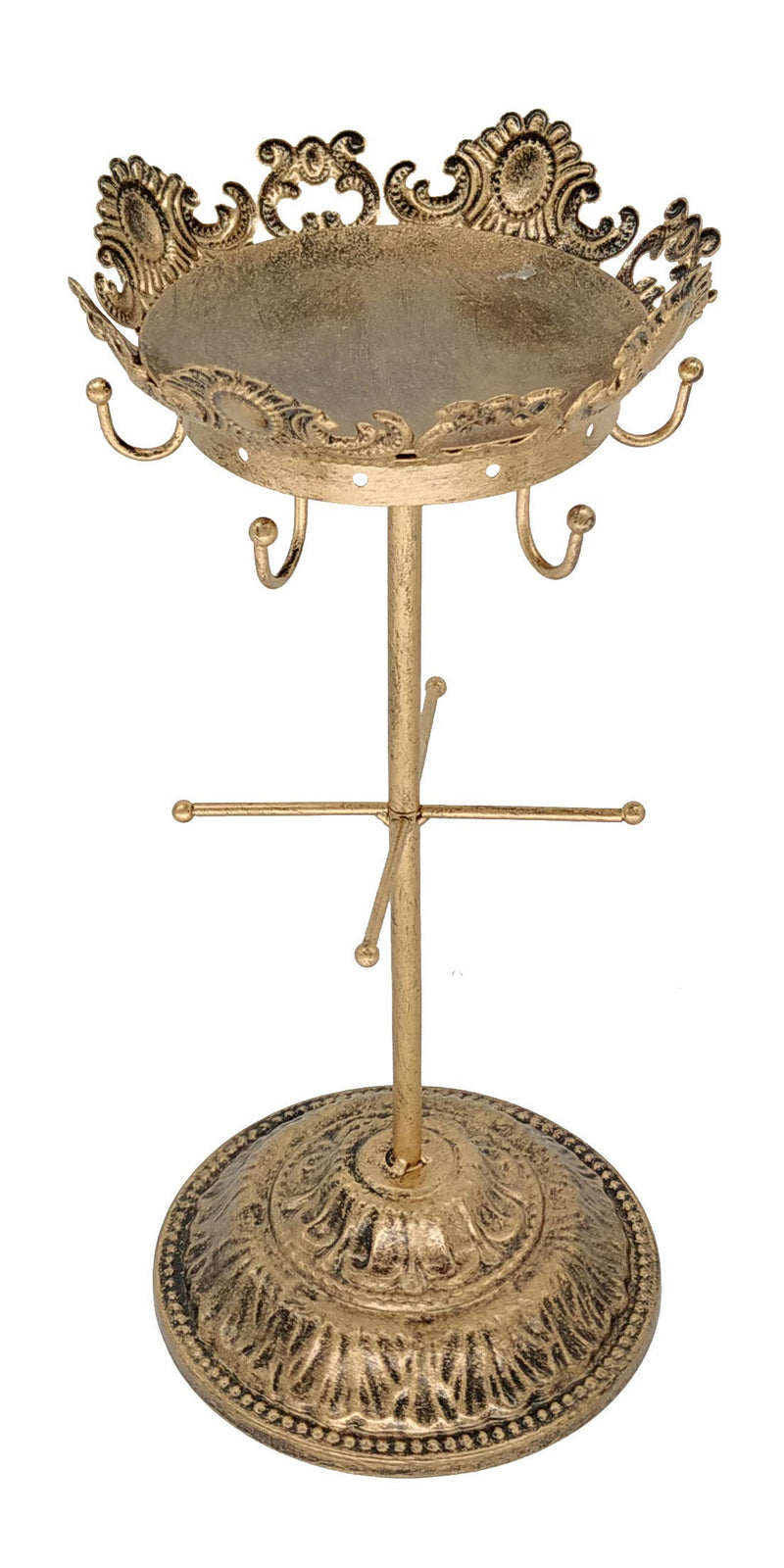 [Australia - AusPower] - Metal Jewelry Organizer Tower Necklace Tree Bracelet Display Stand w/Hairclip Holder w/ Jewelry Organizer w/ Jewelry Tree (Bronze) Rustic Bronze 