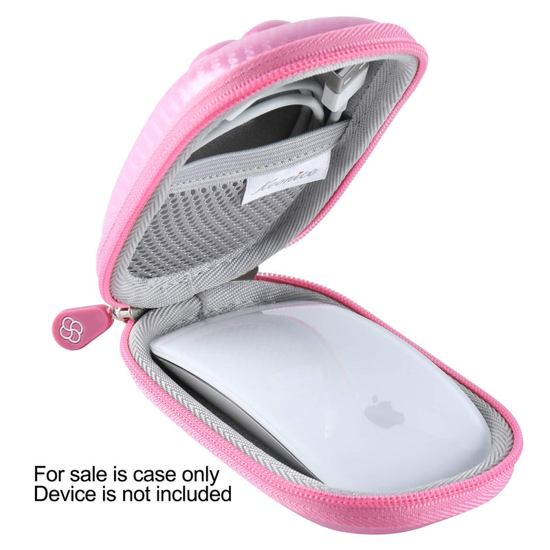 [Australia - AusPower] - Koonice Hard Case Compatible for Apple Magic Mouse (I and II 2nd Gen) Including Carabiner (Pink) Pink 