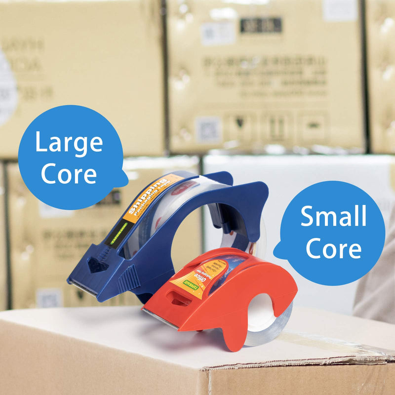 [Australia - AusPower] - TAFOMAGIC Packing Tape with Dispenser Clear Noiseless Packaging Tape for Shipping Moving Strong Sealing Adhesive Industrial Depot Tapes for Storage 1.9 inch x 33 Yards 1” Core 3 Pack 