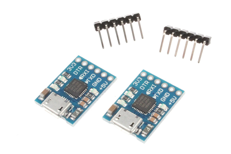 [Australia - AusPower] - NOYITO CP2102 Micro USB to TTL Serial Module UART 6 Pin Serial Converter STC Downloader (Pack of 2) 