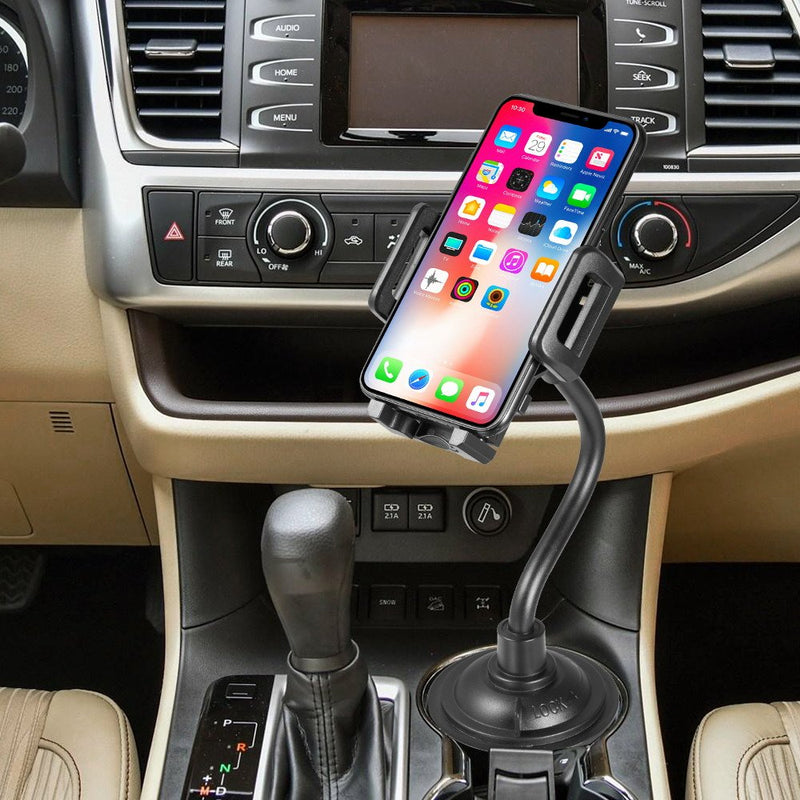 [Australia - AusPower] - Cell Phone Cup Holder for Car Compatible for Samsung Galaxy S21, Galaxy S21+, S21 Ultra, Galaxy S20, S20 Ultra, S20 Plus, Galaxy X Cover Pro, XCover FieldPro, Galaxy Note 20, Galaxy Note 20 Ultra 