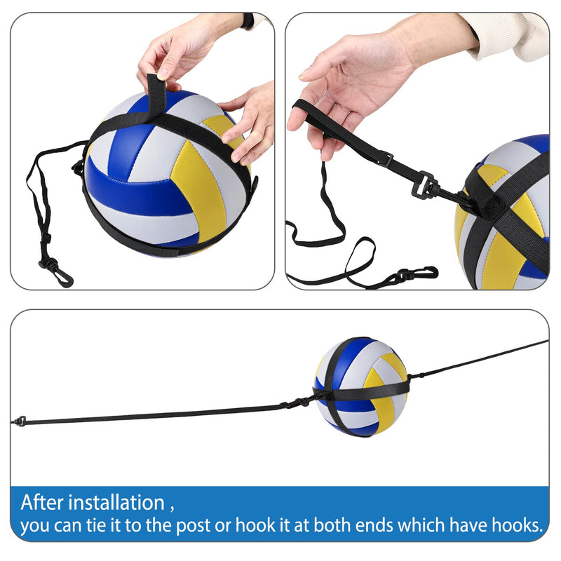 [Australia - AusPower] - TOBWOLF Volleyball Spike Trainer, Volleyball Spike Training System for Column, Volleyball Equipment Training Aid Improves Serving, Jumping, Arm Swing Mechanics and Spiking Power 