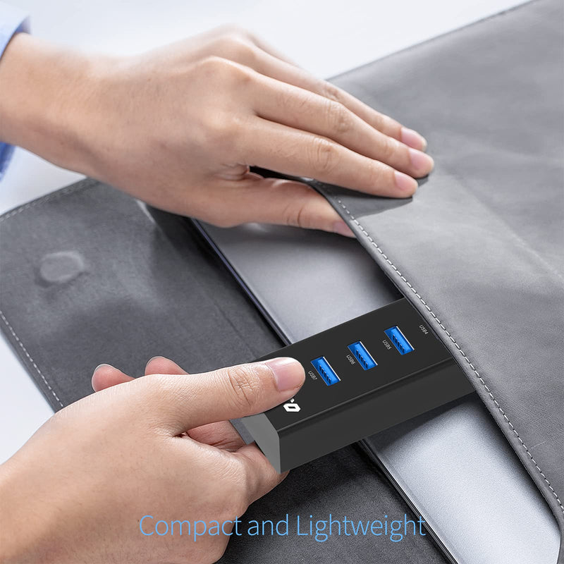 [Australia - AusPower] - 7-Port USB 3.0 Hub, IVETTO Data USB Hub with 38inch Long Cable for Laptop, PC, MacBook, Mac Pro, Mac Mini, iMac, Surface Pro and More 