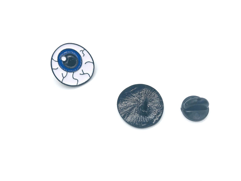 [Australia - AusPower] - MHKYCFY Eyeball enamel lapel pins Suitable for clothes backpack Eyeball enamel pins Novelty pins Enamel pins Creative pins novelty pins,White,2.1*2.1*0.69CM(A-00001) 