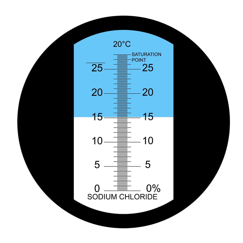 [Australia - AusPower] - TekcoPlus Salinity Refractometer ATC 0-28%, 0-280 PPT of NaCl, Measuring Sodium Chloride in Food, Salt, Seawater, Soy Sauce, Brine 0.2% Division, Made of Aluminum, with LED Light and Pipettes 