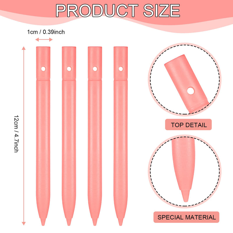 [Australia - AusPower] - 4.5 Inch Replacement Stylus Drawing Pen 4 Pieces Toddler Drawing Tablet Pens Kids' Electronics Pens with 4 Hanging Rope for LCD Writing Tablet (Light Pink) Light Pink 