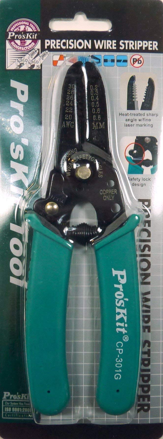 [Australia - AusPower] - Eclipse Tools CP-301G Pro'sKit Precision Wire Stripper, 30-20 AWG 