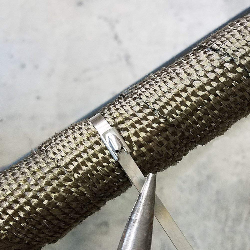 [Australia - AusPower] - SunplusTrade Metal Zip Ties, 100pcs 11.8 Inches Stainless Steel Zip Ties, Multi-Purpose Zip Ties Heavy Duty Cable Ties for Exhaust Wrap, Indoor, and Outdoor 