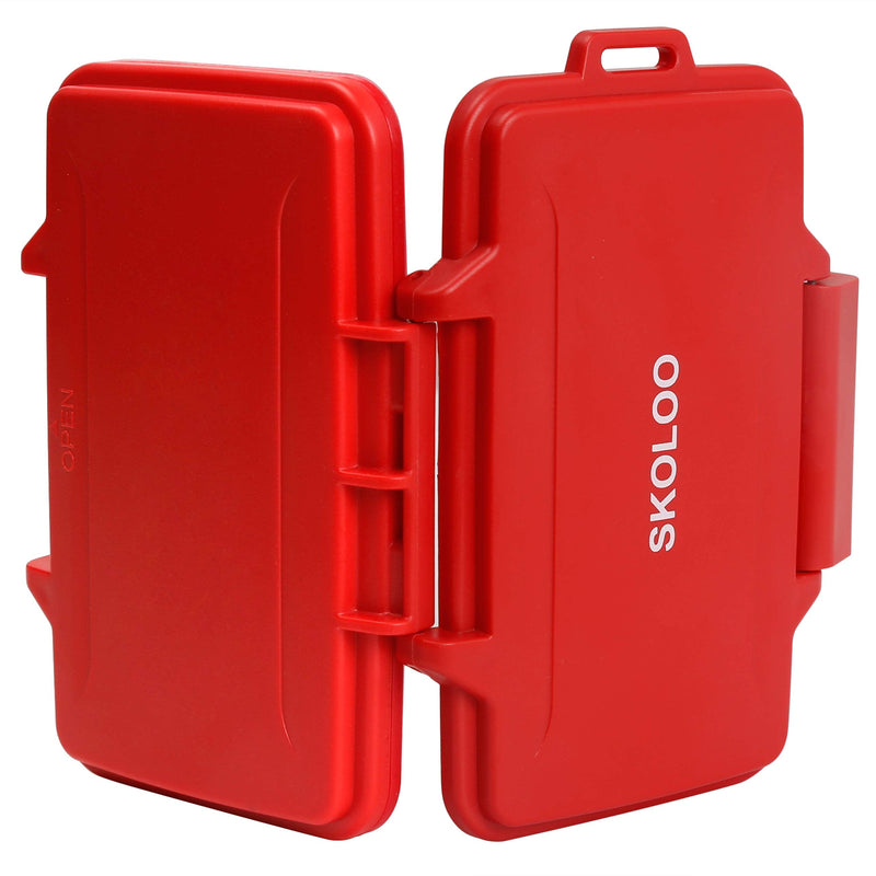 [Australia - AusPower] - SD Card Holder Case Hunter, SKOLOO Weatherproof Micro SD Card Case Small Single Cute, SD Card Storage Container, Red 