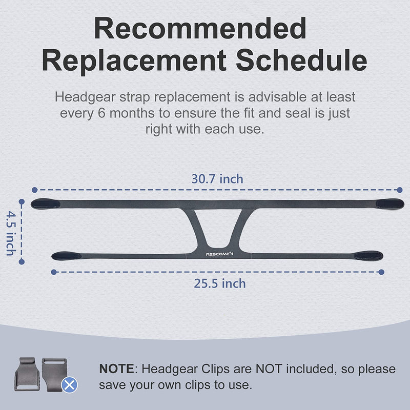 [Australia - AusPower] - Headgear Strap Replacement CPAP Mask Strap Compatible with Most Nasal and Full Face Sleep Apnea Masks, Durable Stretchy Material, Medium (Headgear Only) 
