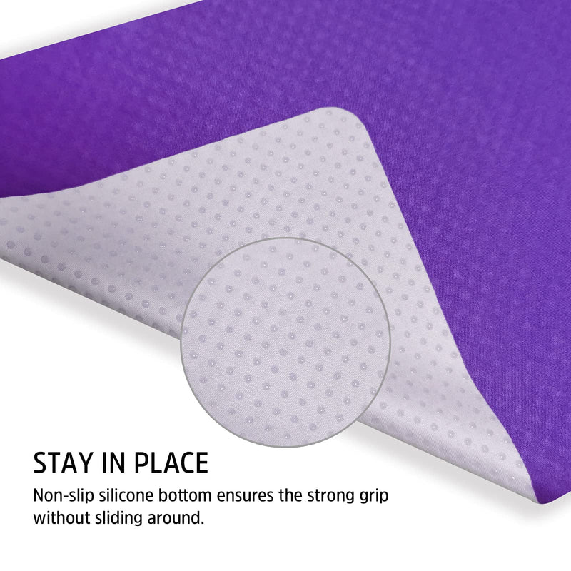 [Australia - AusPower] - Bilymate Sticky Travel Mouse Pad, Multi-Functional Microfiber Mouse Pad for Laptop, Portable & Washable Keyboard Cover and Monitor Microfiber Cleaning Cloth All in One-Purple Purple 