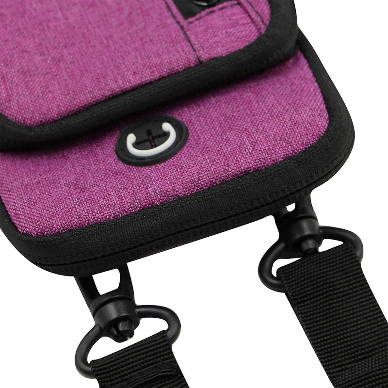 [Australia - AusPower] - Unisex Cell Phone Arm Bag Crossbody Shoulder Purse Sports Gym Running Armbands Wristband Phone Holder Purse, Purple 