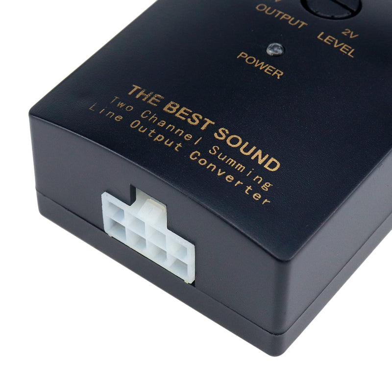 [Australia - AusPower] - S SYDIEN 1Pc Black High to Low 2-Channel Line Output Converter RCA Car Line Converter Output Adapter 