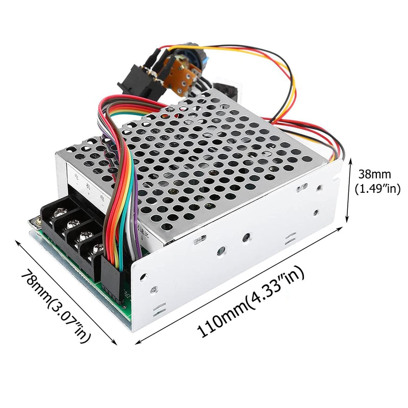 [Australia - AusPower] - DC Motor Speed Controller, PWM 10-55V 12V 24V 36V 48V 60A, Stepless DC Motor Speed Controller with switch function and LED Display (1 PCS) 