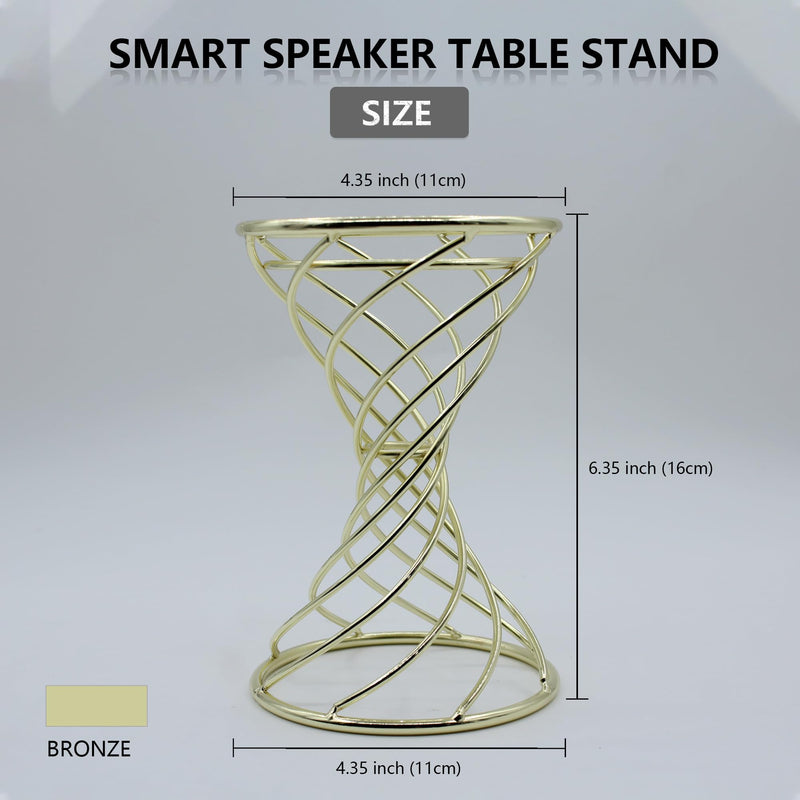 [Australia - AusPower] - Dutiplus Smart Speaker Table Stand Decorative Holder for Echo Dot 3rd/4th/5th Gen, Echo 4th/5th Gen, Echo Glow, Apple Homepod Mini and Google Home Mini/Nest Mini (Bronze) Bronze 